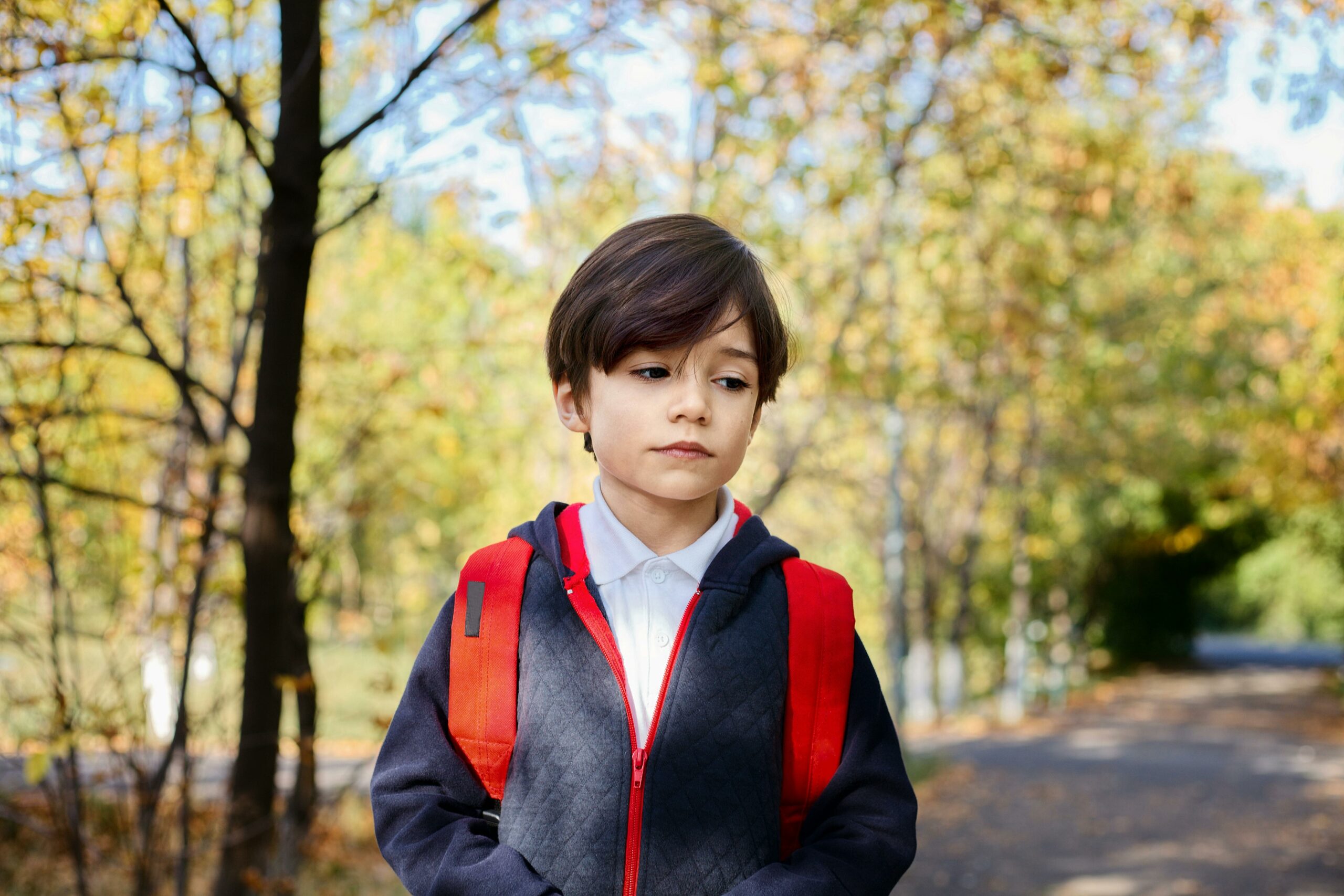 enfant garçon inquiet chem école